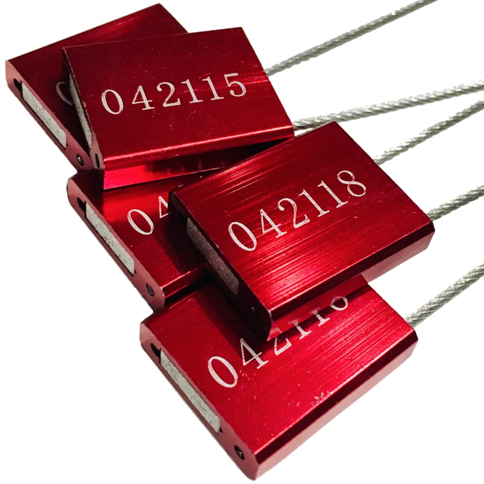 Buy 120 pcs Red Cable Seals Tamper Evident Wire Seals High Security