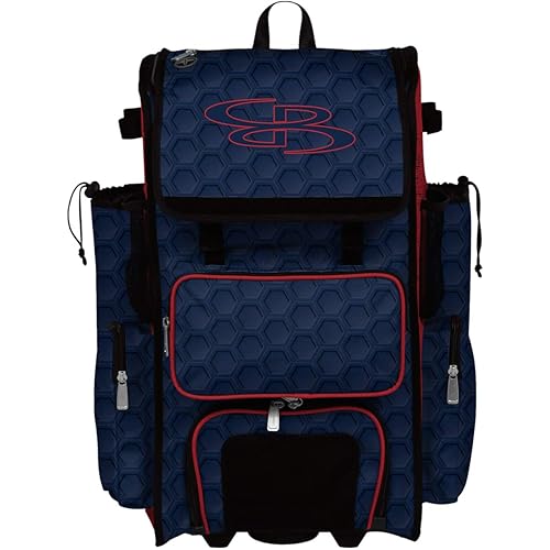 Boombah Rolling Superpack 2.0 3DHC Baseball/Softball Gear Bag - 23-1/2" x 13-1/2" x 9-1/2" - Multiple Colors - Telescopic Handle and Holds 4 Bats - Wheeled Version