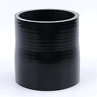 Vista 98 de AC PERFORMANCE ID 4" a 3.75" (4.016 in a 3.740 in) Reductor recto, longitud 4" (100mm), 4 capas reforzadas, manguera universal de silicona pura Negro