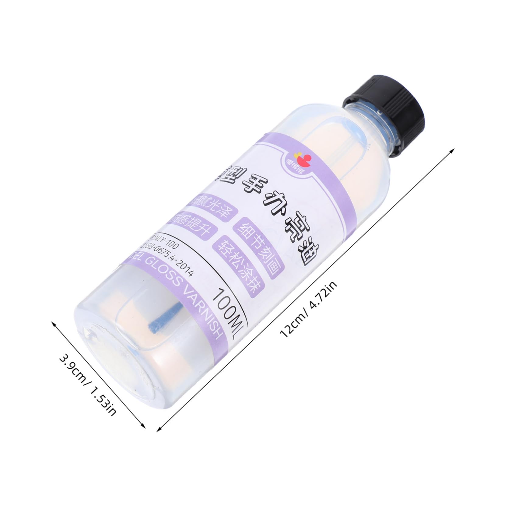 OSALADI Polymer Clay Tools Air Dry Clay Varnish 100ml Model Figure Glaze Softener Anti-Crack Waterproof Brush