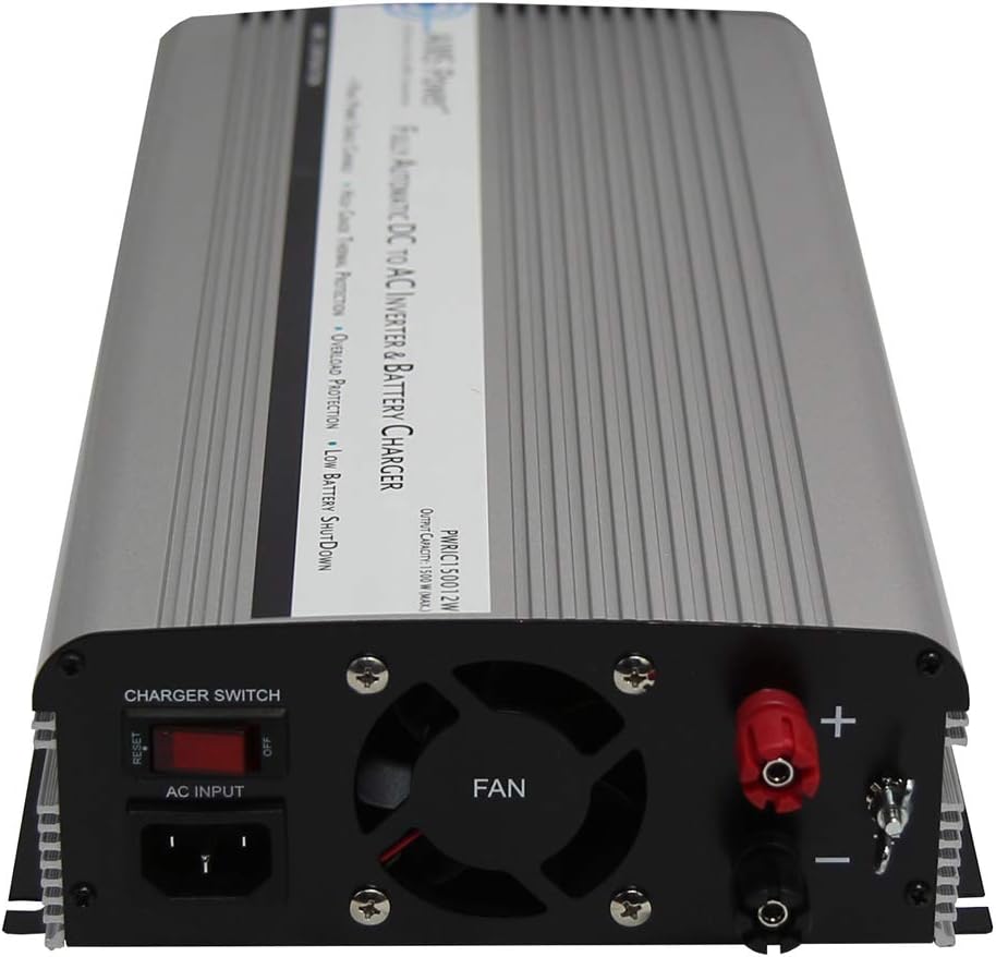 AIMS Power PWRIC1500W 1500 Watt Modified Sine Power Inverter with Battery Charger and Transfer Switch