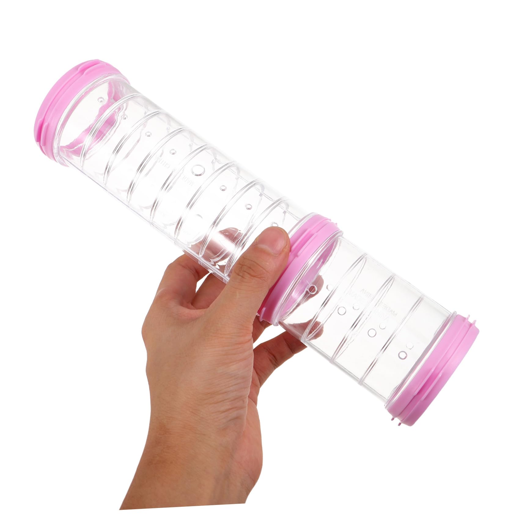 BESTonZON 2sätze Hamsterröhre aus Kunststoff Transparente Spielzeugtunnel für Kleintiere Faltbarer Hamster-spieltunnel Hamstertunnel Hamsterkäfige Geeignet für Frettchen und Ratten