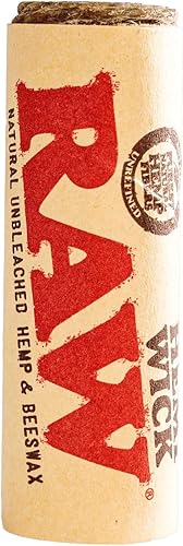 Miniatura 2 de RAW Natural Unbleached Rolling Papers - Hemp & Beeswax Hempwick Roll 0 ft/3 Meters, Brown, 10 Foot, 1 Count