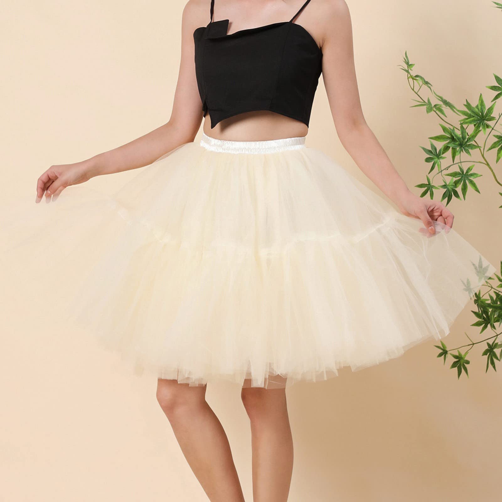 Faschingskostüme Damen Tüllrock Bunt Kostüm Sexy Karneval Unterrock 50Er Petticoat Tütü Rockabilly Ballett Ballettrock Blau Weißer Tutu Rot