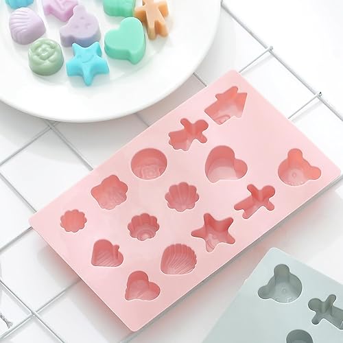 Miniatura 5 de Verdental 2 moldes de silicona antiadherente para hornear, para dulces, malvaviscos, gelatina, gomitas, bandejas de hielo, jabón, decoración de