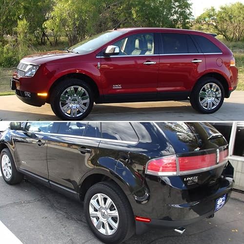 Miniatura 6 de Tonsya Para 2007 2008 2019 2010 Lincoln MKX guardabarros lateral marcador parachoques luces ámbar completo y rojo Led lámparas 4 unids