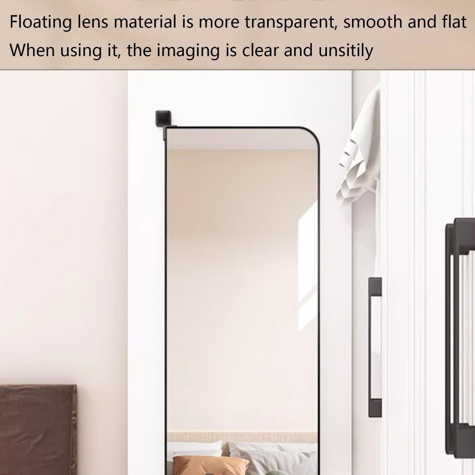Armoire à miroir coulissant sur toute la longueur - Design pliable et rotatif - Finition noire élégante - 120 x 30 cm - Solution compacte pour les intérieurs modernes