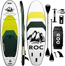 Roc Inflatable Stand Up Paddle Board 10' 6" with Premium SUP Paddle Board Accessories, Wide Stable Design, Non-Slip Comfort Deck for Youth & Adults