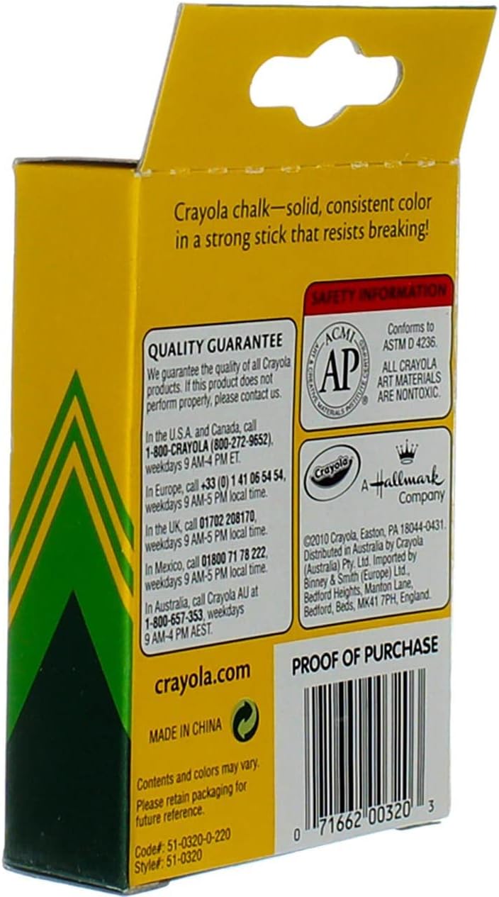 Crayola White Chalk 12 Count