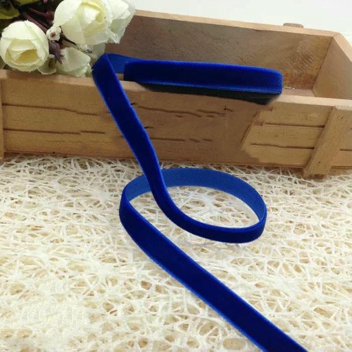 200 Yards/Rolle, 10 mm Samtbänder, DIY-Stirnband, Fliege, Ohrringe, Bastelmaterial, Weihnachten, Halloween, Hochzeits-Verpackungsbänder – Marineblau – 10 mm breit