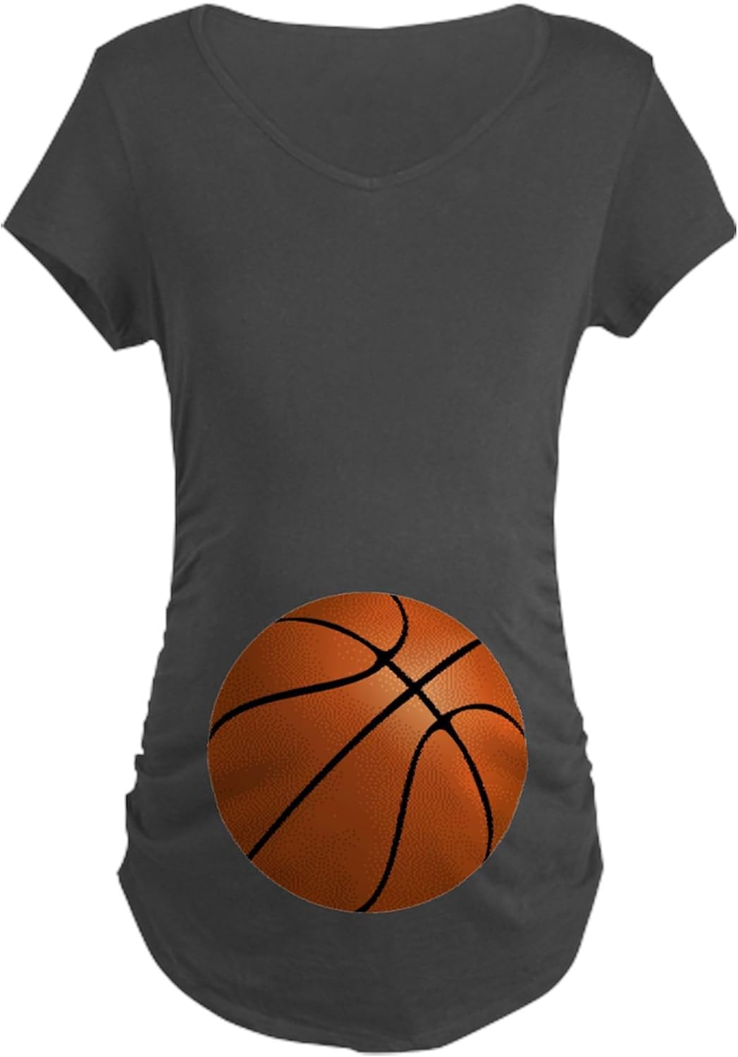 CafePress Funny Basketball Maternity T Shirt Women's Maternity Ruched Side T-Shirt