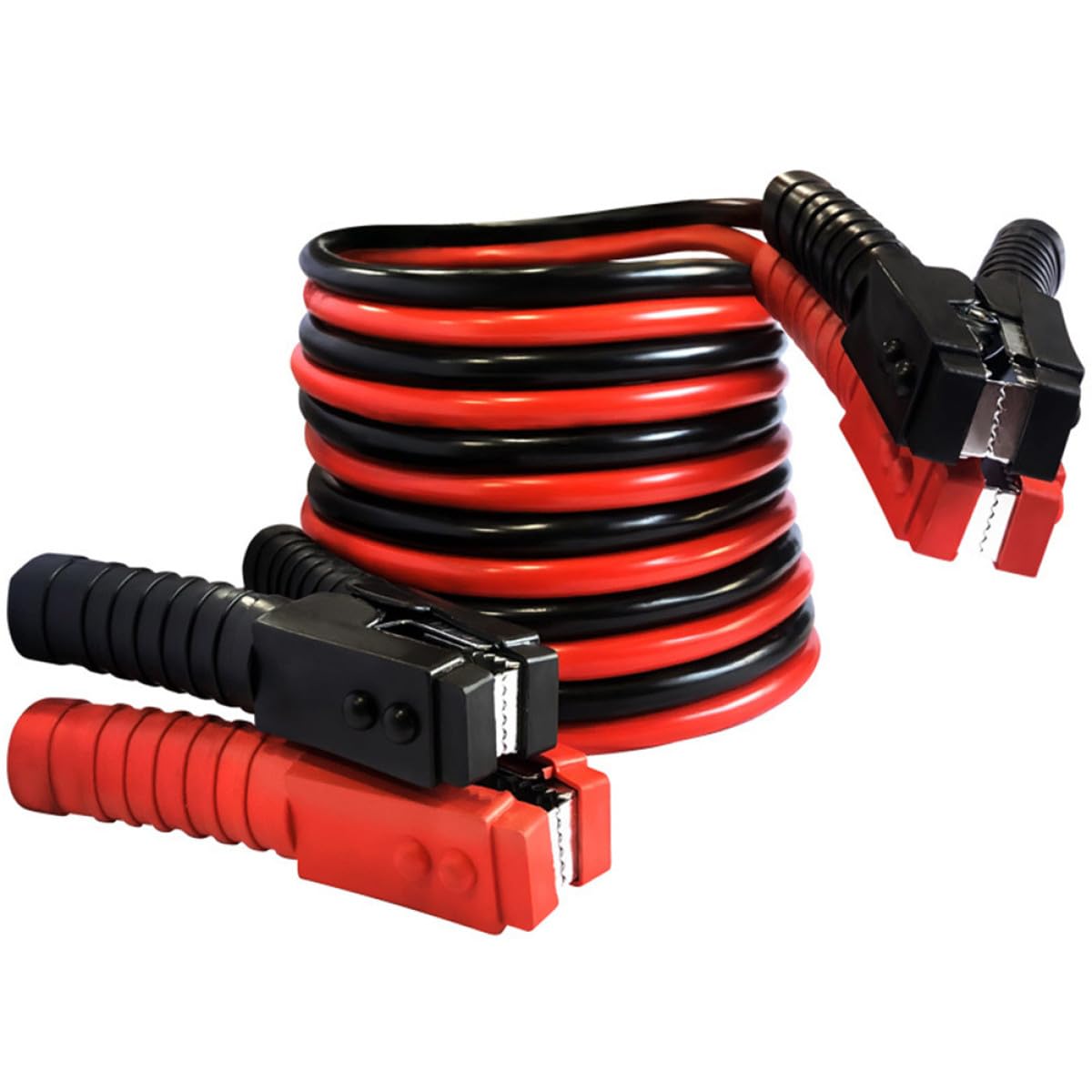 NUOBESTY Kit Cavi di Avviamento per Auto 2500a Pinze Isolate in Gomma e Cavo Pvc Antigroviglio da 3 Metri per Batterie Auto Benzina e Camion, Cavo di Avviamento per Impieghi Gravosi e Uso