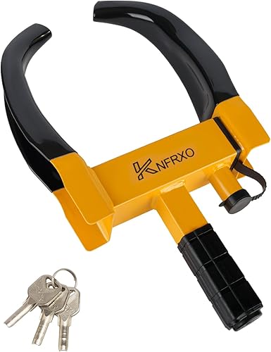 Miniatura 8 de KNFRXO Neumáticos antirrobo para remolque de seguridad de alta resistencia para automóvil, SUV, barco, motocicleta, carrito de golf, gran disuasión,