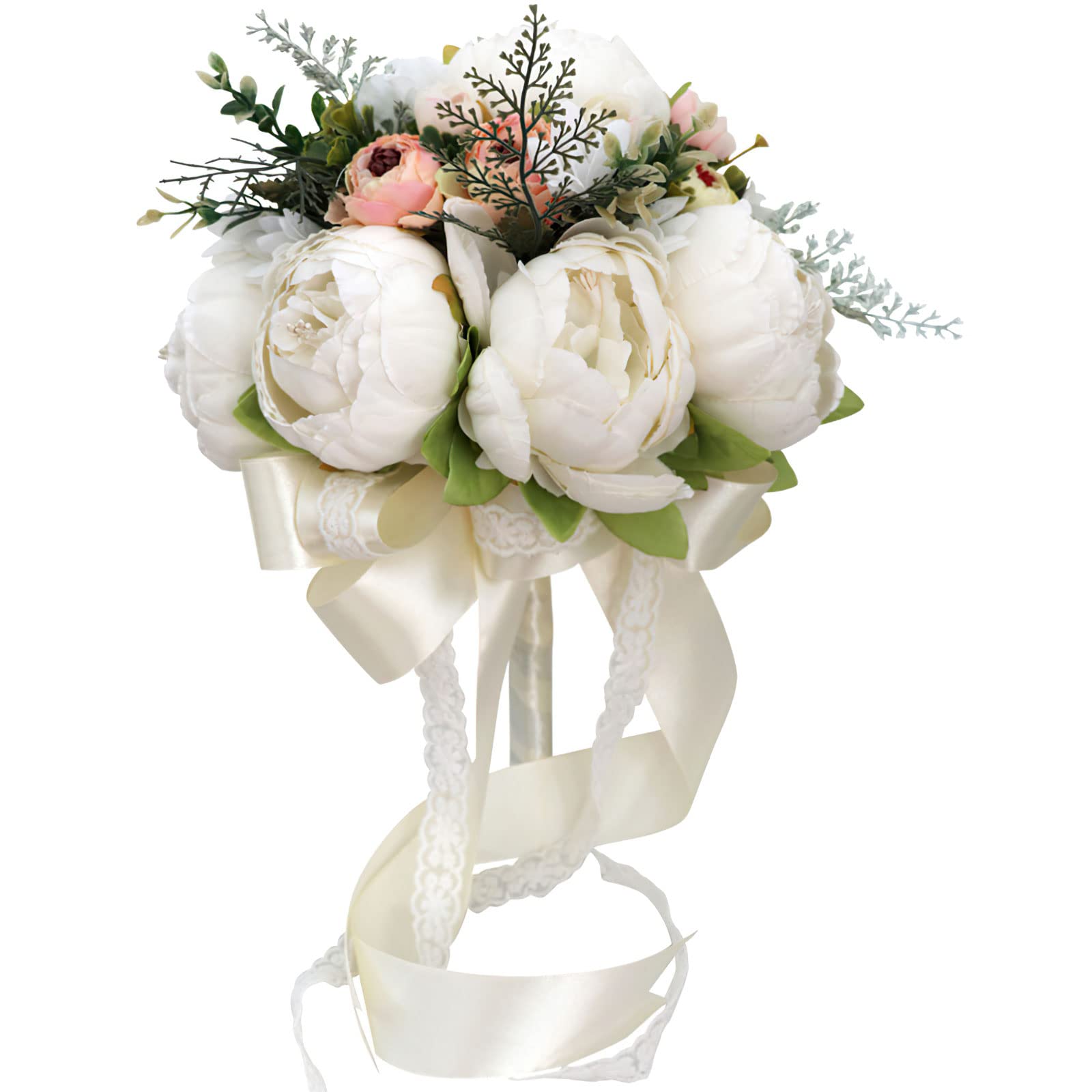 Hochzeitsstrauß weiße Pfingstrose Brautstrauß künstliche mehrfache seidige Hand Blume Braut Brautstrauß Brautjungfer Hochzeit Dekoration Blumensträuße