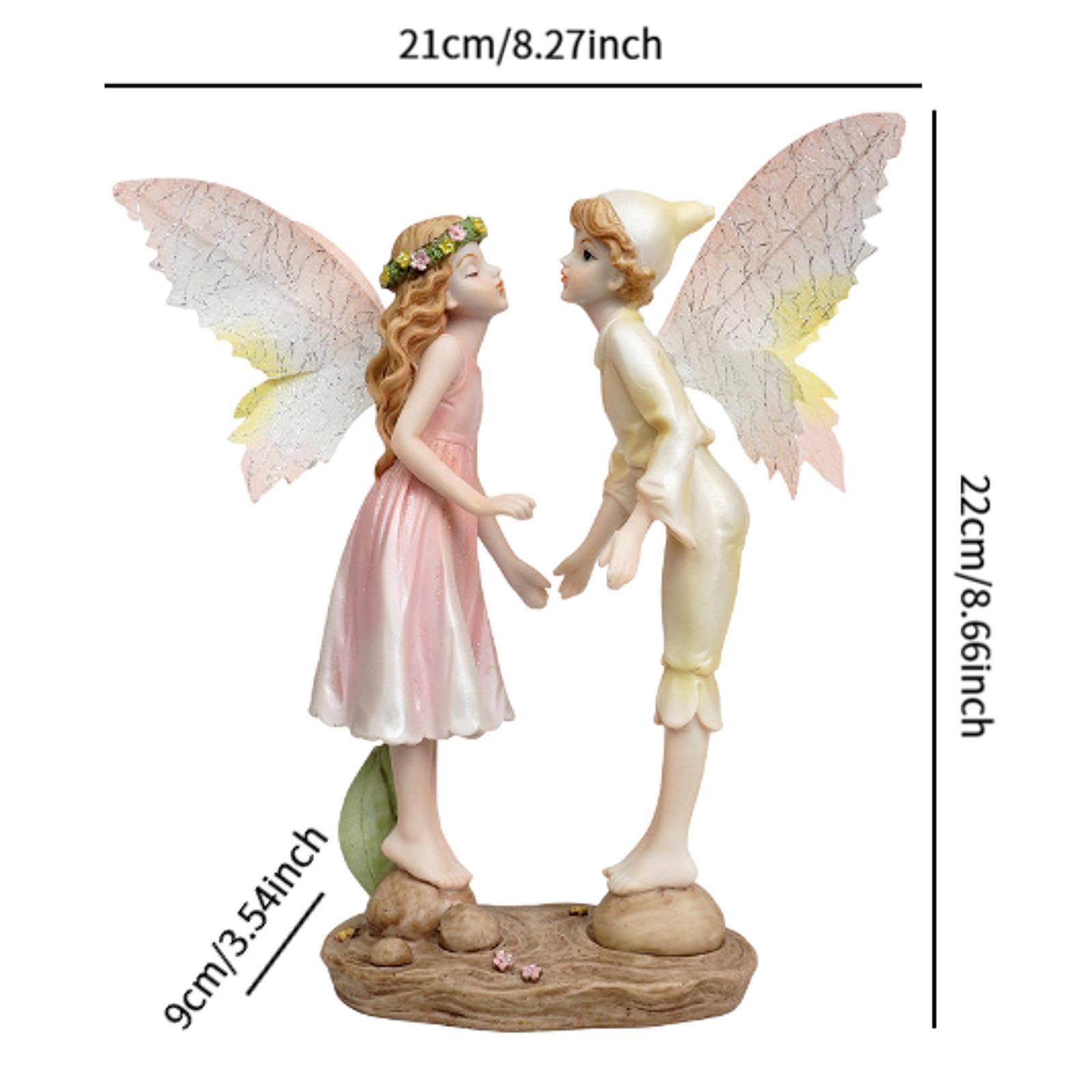 Scultura Ornamentale di Una Coppia di Angeli Che Si, Perfetta per Matrimoni, Festività E Anniversari.