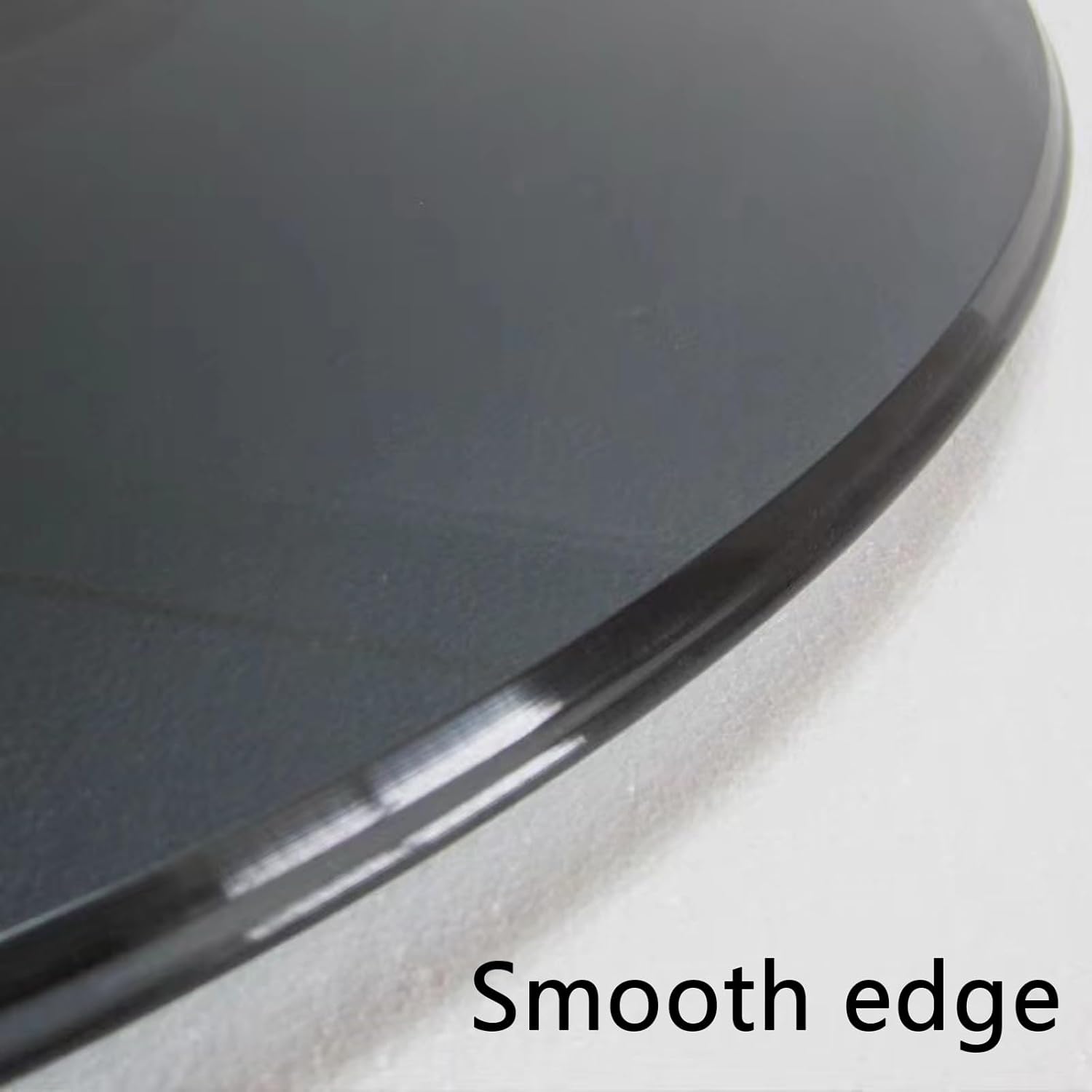 Round Tempered Glass Table Top Black, Rotating Tray Glass Serving Plate, Round Glass Top for Dining Table, Coffee Table, Home，Office, Glass and Mirror(48CM(18.8IN))