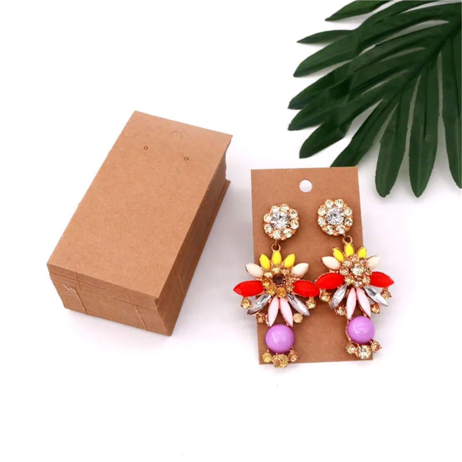 Etykiety jubilerskie do cen 400 szt. 5 x 9 cm kolczyki karty ekspozycyjne papierowe etykiety do pakowania biżuterii DIY