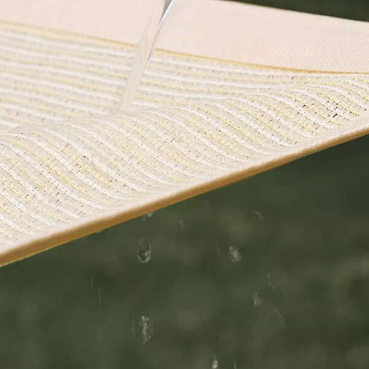 Zewnętrzna markiza przeciwsłoneczna 2 x 10 m, beżowa, oddychająca z 75% blokiem UV, idealna na patio, ogród, podwórko, imprezy i dekoracje trawnika
