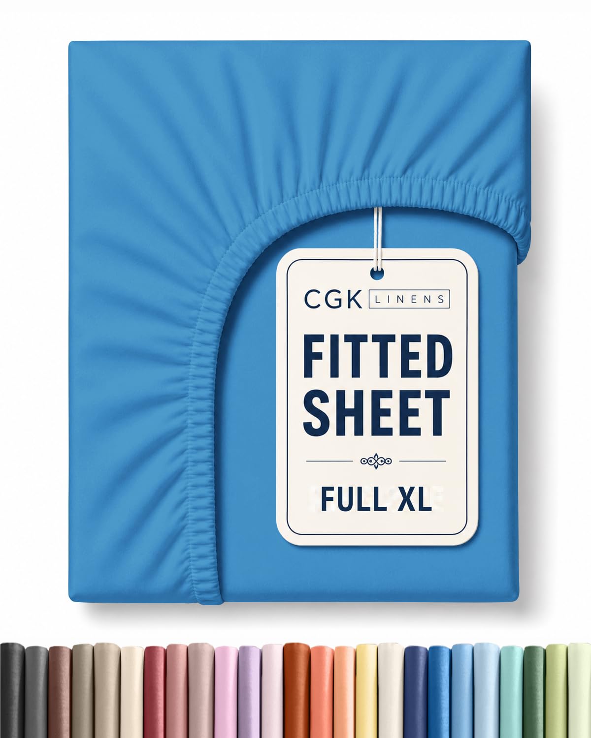 Full XL Fitted Sheet - Single Fitted Sheet Only - Deep Pockets - Royal Blue