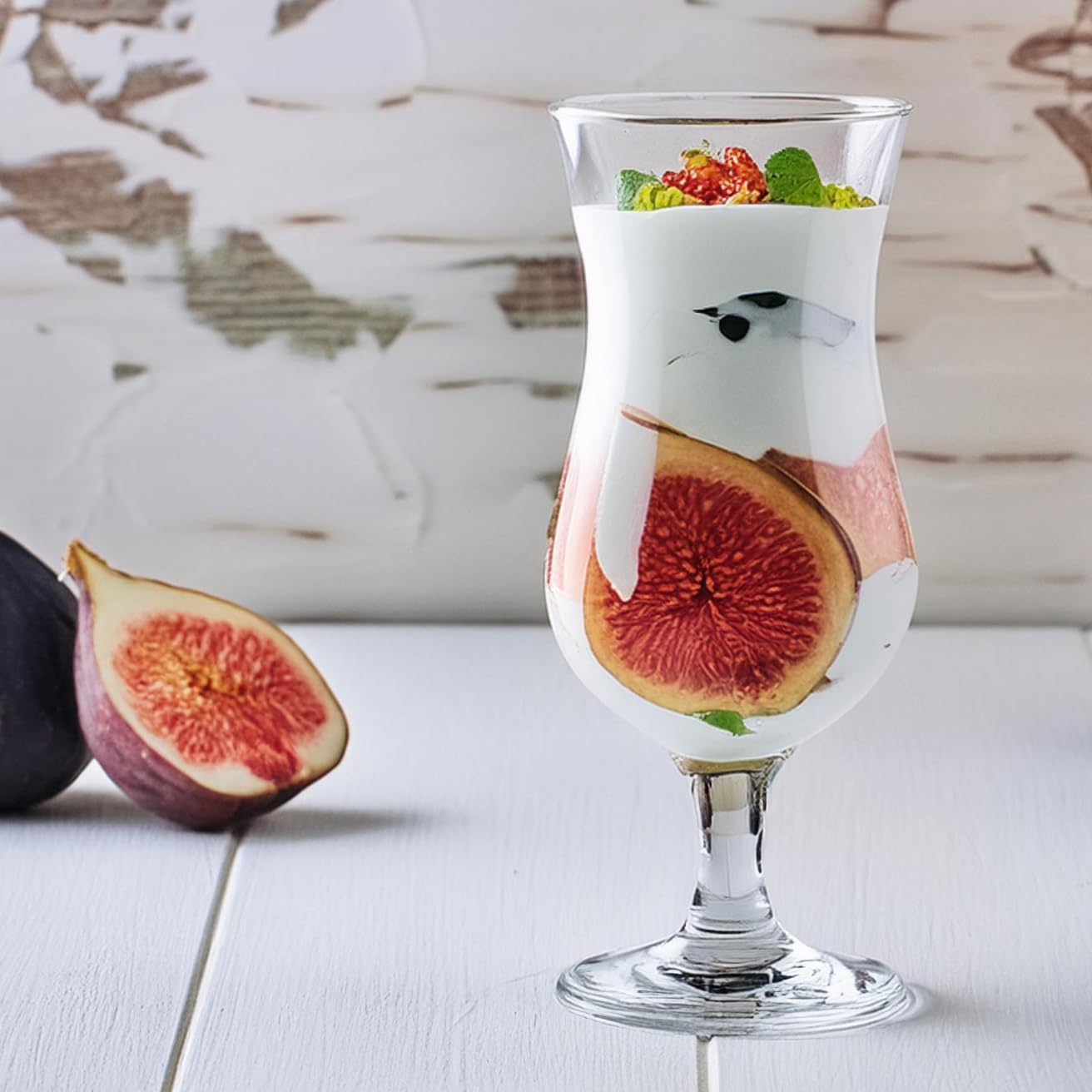 Glasmark KROSNO, Zestaw 6 Szt. Kieliszków do Koktajli i Drinków, 350ml, Pina Colada, Long Drinki, Milkshake, Szkło Wysoki Połysk