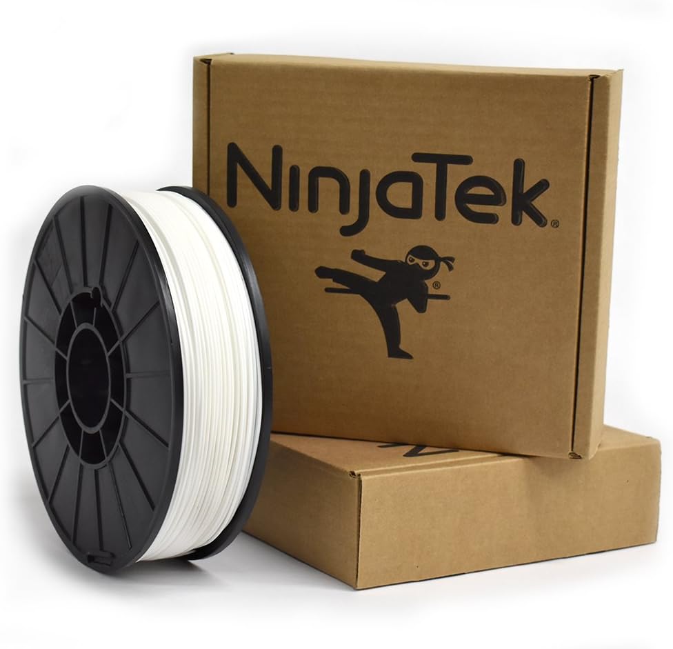 3DNF0017510 3DNF00117510 NinjaFlex TPU Filament, 1.75mm, TPE, 1kg Snow (White) (Pack of 1)
