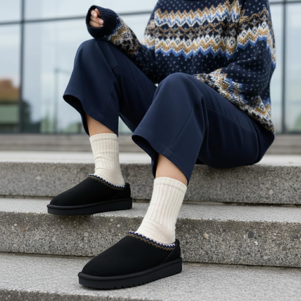 CUSHIONAIRE Keto Womens Slippers Slip-On Suede Mule Slipper - Cozy & Stylish, Memory Foam & Faux Fur Lining, Wide Widths Available - Image 2