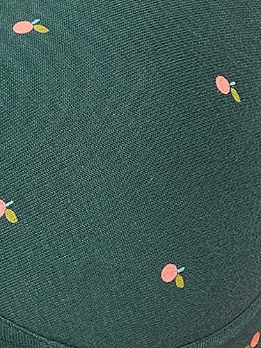 Image of Clovia Women's Cotton Padded Non-Wired Full Cup Fruit Print Multiway T-Shirt Bra in Green