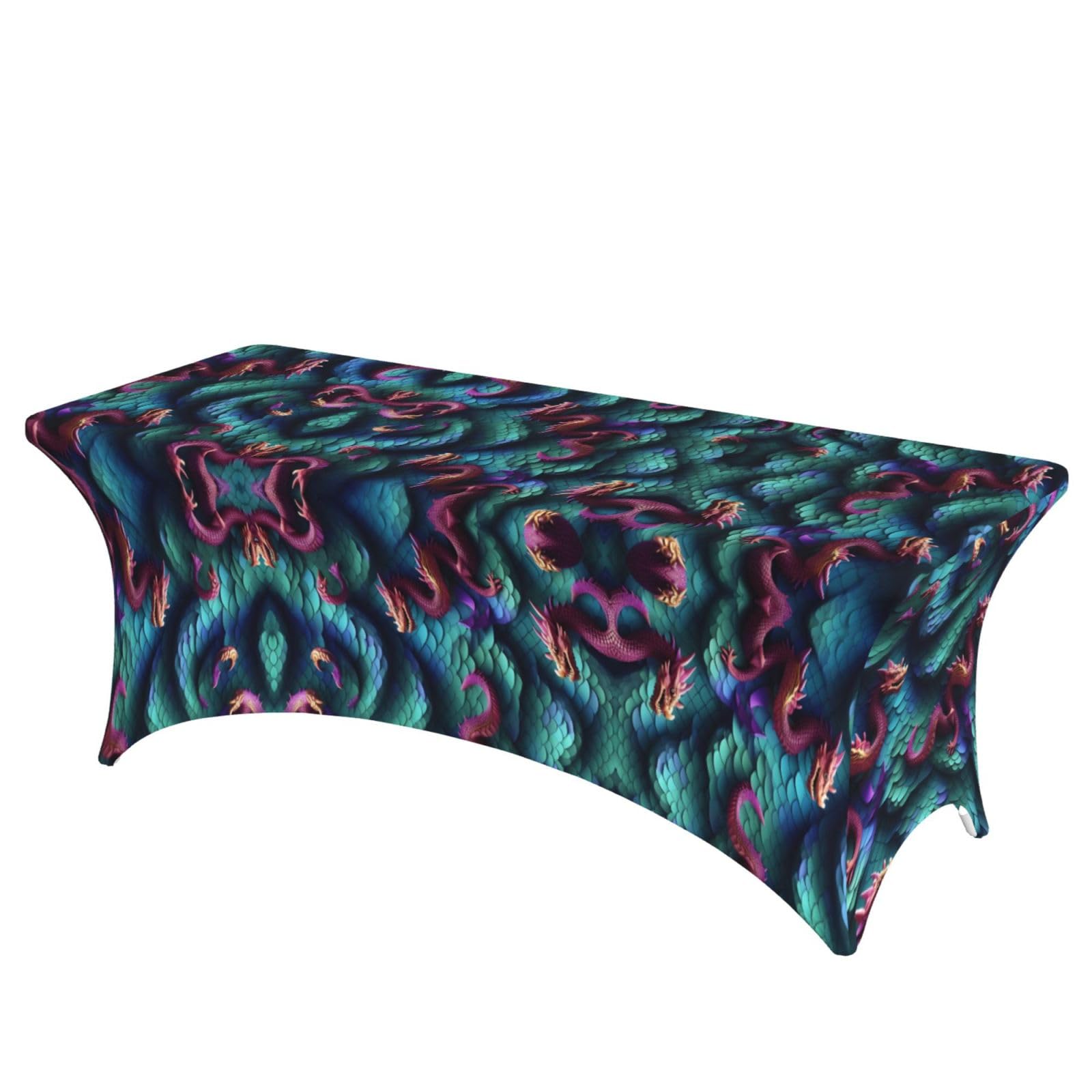 Housse de table de mariage extensible 1,8m EdWal motif dragon