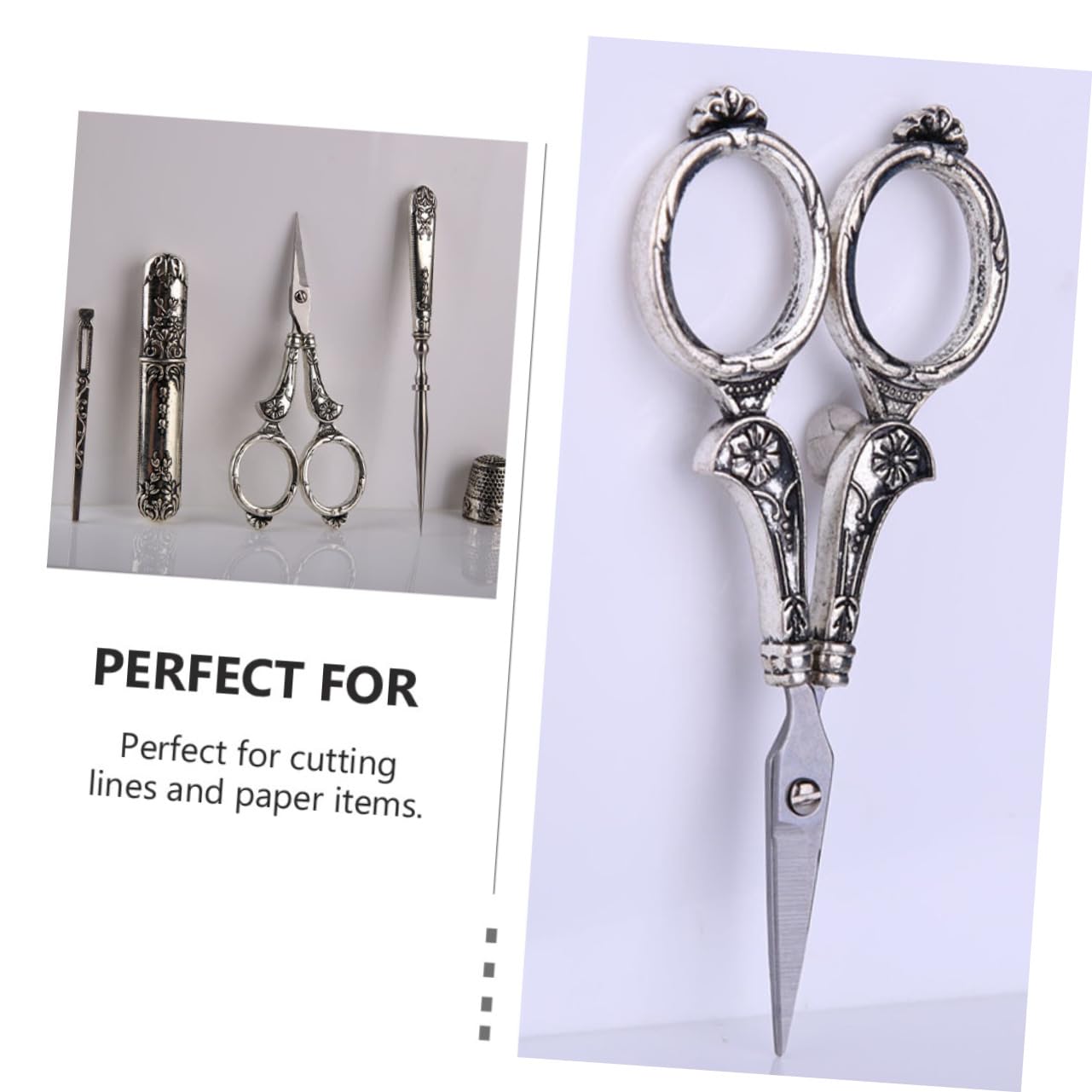 Lurrose 5stücke Retro Stickschere Aus Edelstahl Schneiderschere Für Handwerk Und Spitzes Design Ergonomischer Griff Für Nähen Und Stickerei Langlebig Und Robust