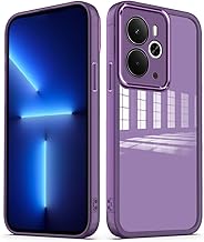 YUXING Cover for Realme 14 5G / Realme 14T 5G Transparent Case with Protective Film Lenses Soft Ultra Thin Shockproof Bumper Slim Case - Purple