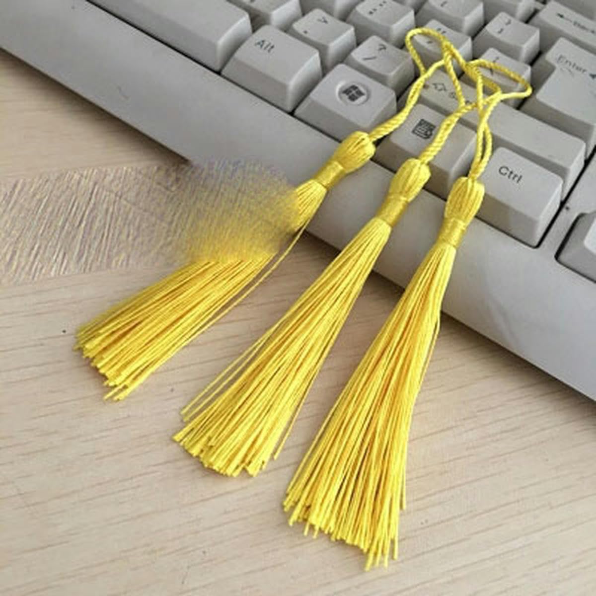 Tassel Trim,Tassel Garland,3pcs Silk Tassel Fringe Cotton Tassels Trim for Sewing Curtains Accessories DIY Wedding Decoration