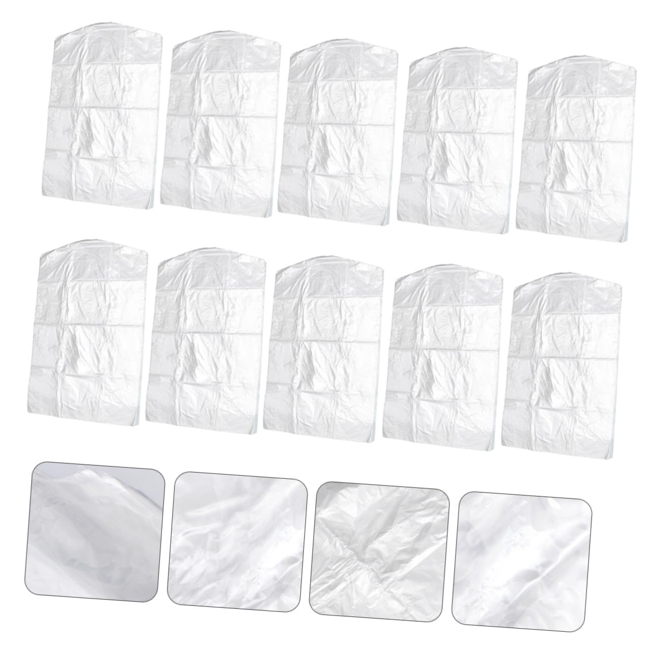 TOYANDONA Bolsas Protectoras Para Ropa 50 Unidades 60x150 Cm Policloruro De Vinilo Transpirable Funda Para Colgar Ropa Mantenimiento Armario Anti Polvo Prendas Hogar