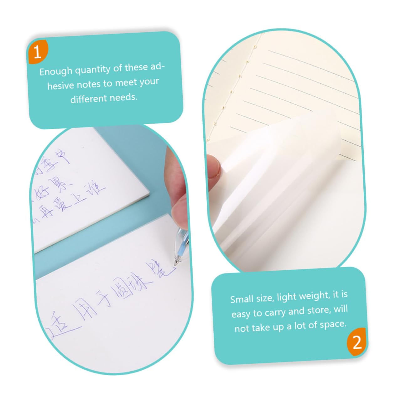 Gadpiparty 4 Ensembles Bloc Notes Autocollants De Notes Adhésives Pratiques Pour Étudiants Et Bureaux Pour Messages Et Rappels 200 Feuilles*4