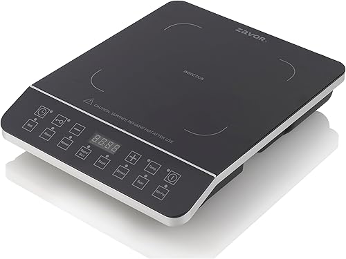 Zavor Onyx - Placa de inducción, quemador eléctrico con 8 botones de inicio rápido, quemadores de bajo consumo para cocinar hasta un 50% más rápido,