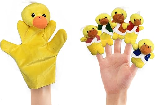 Miniatura 5 de RIY Juego de marionetas de dedo de monos de peluche para niños pequeños con animales marionetas de mano de 12 piezas