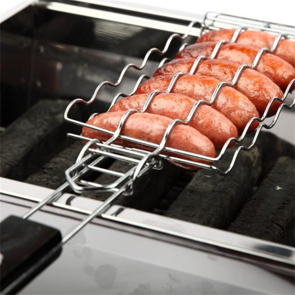 KANBUN Grill Klip do grilla Akcesoria do grilla na świeżym powietrzu z uchwytem Camping Grill Zacisk siatkowy Double the comfort