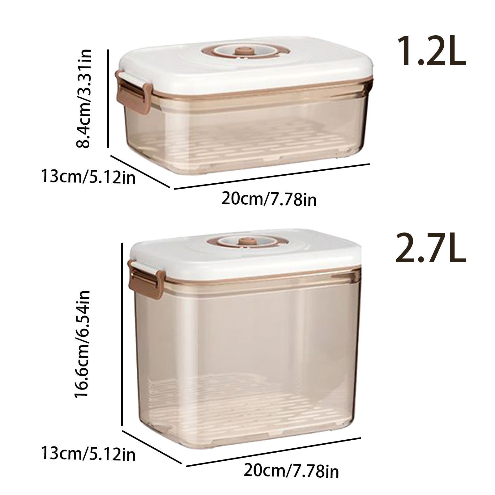 Generico Recipientes al vacío para alimentos, kit para preparación de comidas con sello hermético, impermeable a prueba de fugas para cocina, viaje, despensa , preparación de comidas