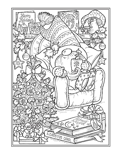 Creative Haven Christmas Gnomes Coloring Book (Adult Coloring Books: Christmas) - Image 11