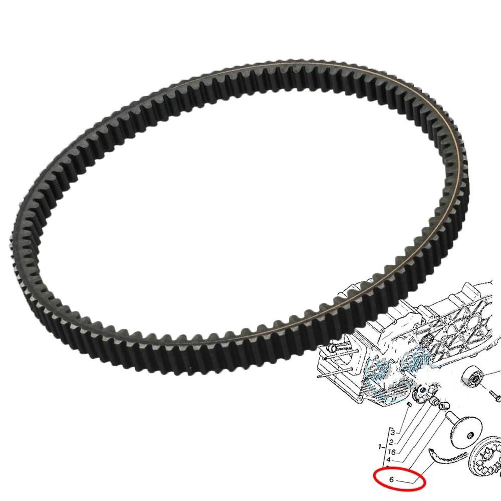 Antriebsriemen Getriebekupplung Keilriemen Für Suzuki Für Burgman 400 Für SkyWave AN400/A/S 2007–2024 – Ersetzt 27601–05H00