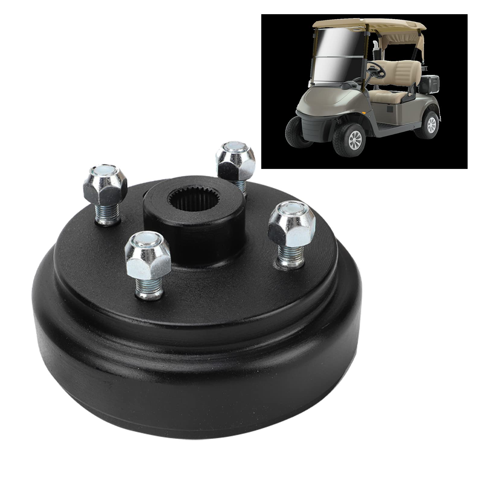 Conjunto de cubo y tambor de freno SustVita EZGO TXT para sistemas de frenos de carro eléctrico de 1982 y posteriores más carros de gasolina de 2 ciclos de 1982 a 1993, reemplaza