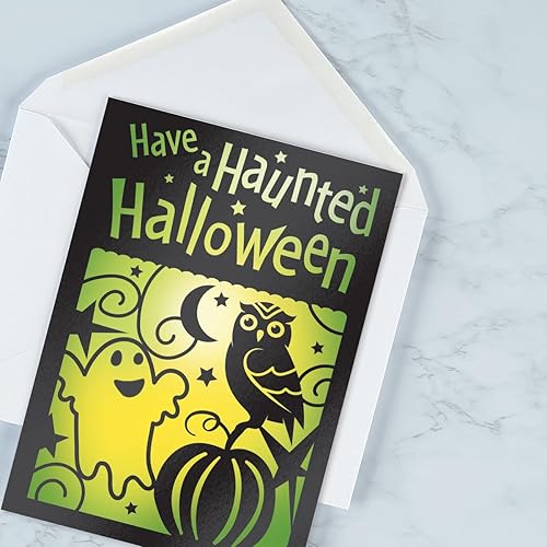 Miniatura 5 de Current Juego de 8 tarjetas de felicitación mágicas de lujo de Halloween  Juego de 8 tarjetas grandes de 5 x 7 pulgadas, paquete variado de tarjetas