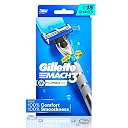 Gillette Mach 3 Turbo Shaving Razor For Men | Most Comfortable Shave | With 3D Flexi Head That Adjusts To Your Face gallery image