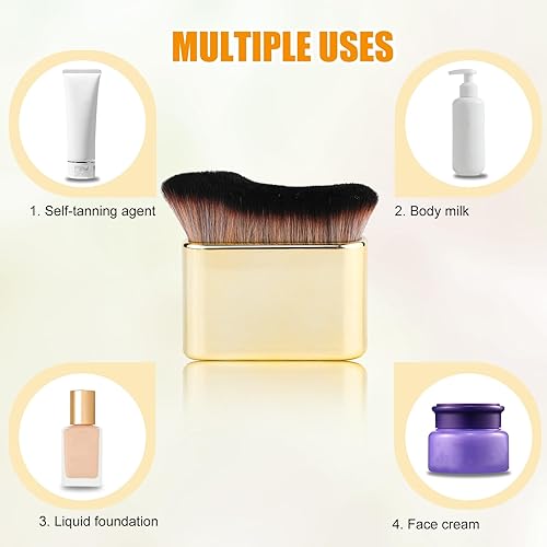 Miniatura 5 de Cepillo autobronceador, aplicador de cepillo autobronceador suave, cepillo de bronceado portátil, brochas de maquillaje corporal para rostro y