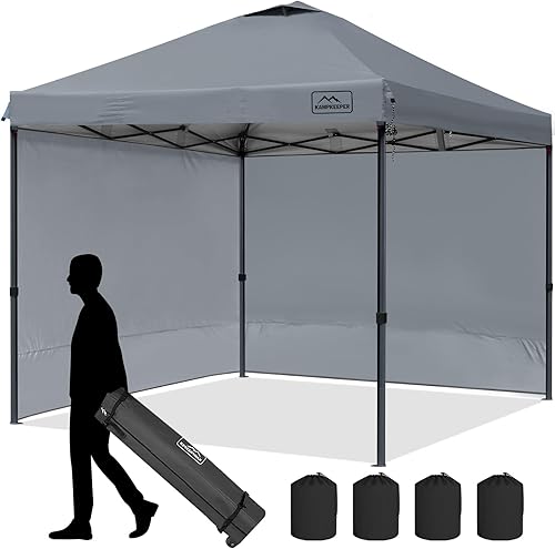Miniatura 10 de KAMPKEEPER Tienda de campaña desplegable de 10 x 10, impermeable, sombra portátil con paredes laterales, refugio instantáneo ajustable al aire libre