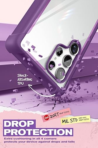 Miniatura 3 de i-Blason Funda transparente para Samsung Galaxy S22 Ultra (6.8 pulgadas) 5G, funda protectora robusta Ares sin protector de pantalla integrado,