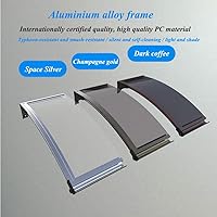 Vista 7 de Toldo grande de aluminio para fregadero, puertas de entrada de patio, toldo curvado para puerta, puerta delantera al aire libre, patio, lluvia