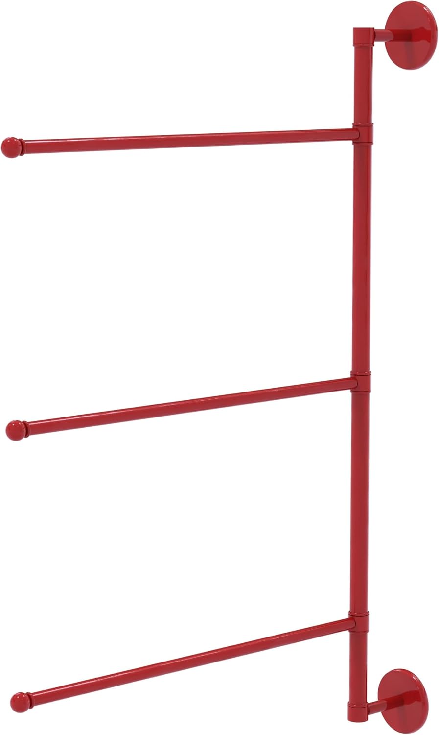 Allied Brass P1027/3/16/28 Prestige Skyline Collection 3 Swing Arm 28 Inch Vertical Towel Bar, 28", Matte Black