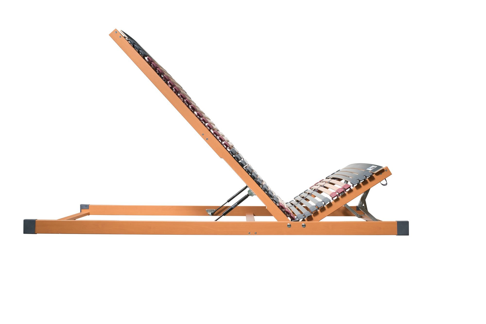 FMP Matratzenmanufaktur 7 Zonen Lattenrost Rhodos KF 90x200 cm, fertig montiert, 44 Leisten, BETTKASTENFUNKTION mit Gasdruckfedern, SPITZENQUALITÄT AUS Deutschland