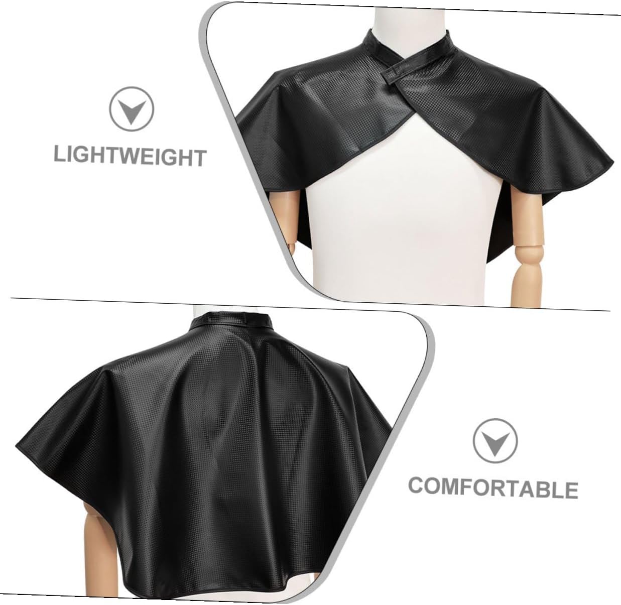 Ciieeo Hair Coloring Cape 2pcs Waterproof Salon Hair Dye Apron for Adults Hairdresser Styling and Shampoo Use Black