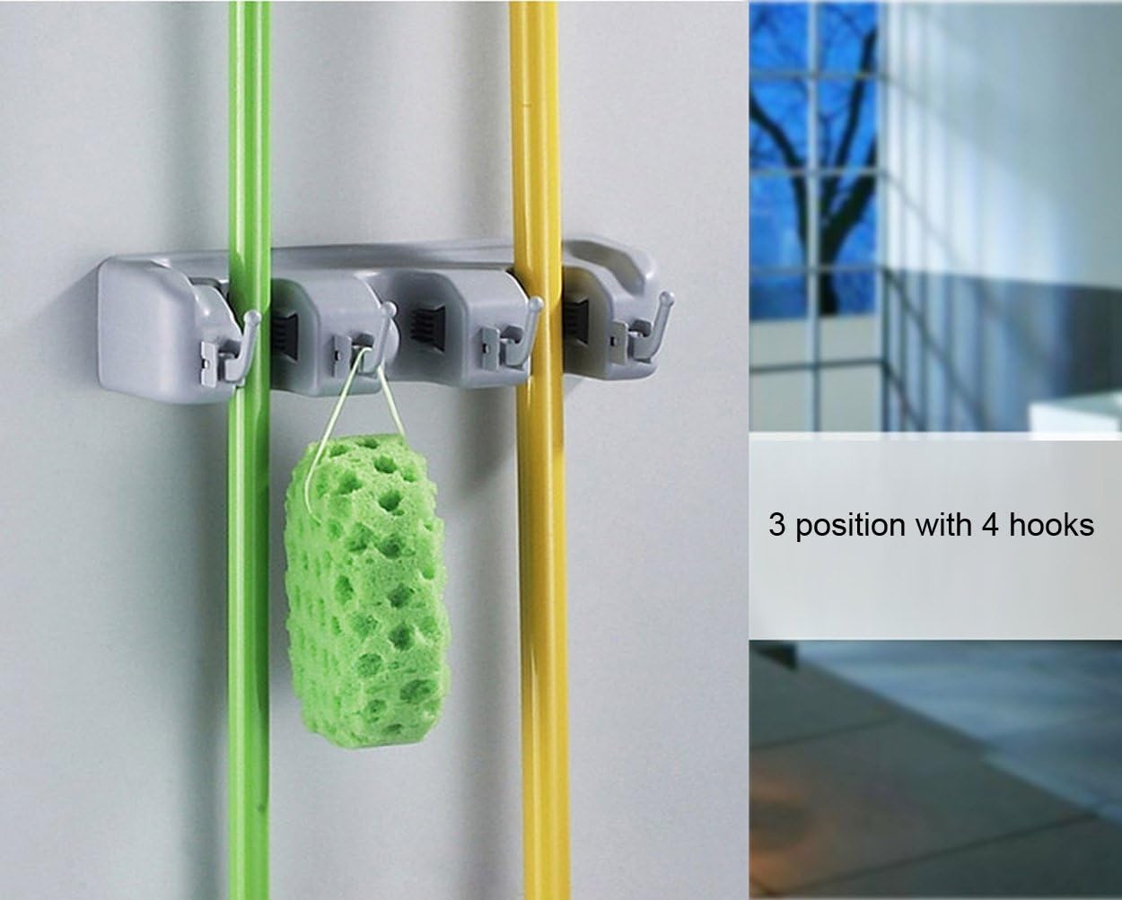 Rеvіеw Dіѕсоunt This Good Rate Mop and Broom Holder, Wall Mounted Garden Tool Storage Tool Rack Storage & Organization for Your Home, Closet, Garage and Shed (3Hole 4hanging) Bеѕt Dеаl This Good Rate Mop and Broom Holder, Wall Mounted Garden Tool Storage Tool Rack Storage & Organization for Your Home, Closet, Garage and Shed (3Hole 4hanging)